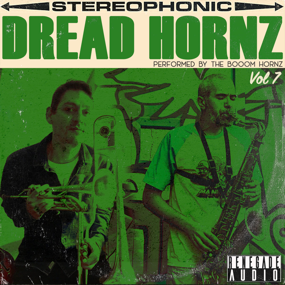 Dread Hornz Vol 7
Genre(s): Dub, Reggae, Ska
Tempo: 79-150 BPM
Key: Various (A, Dm)
Size: 4.4GB (792 Loops / 39 Oneshots)