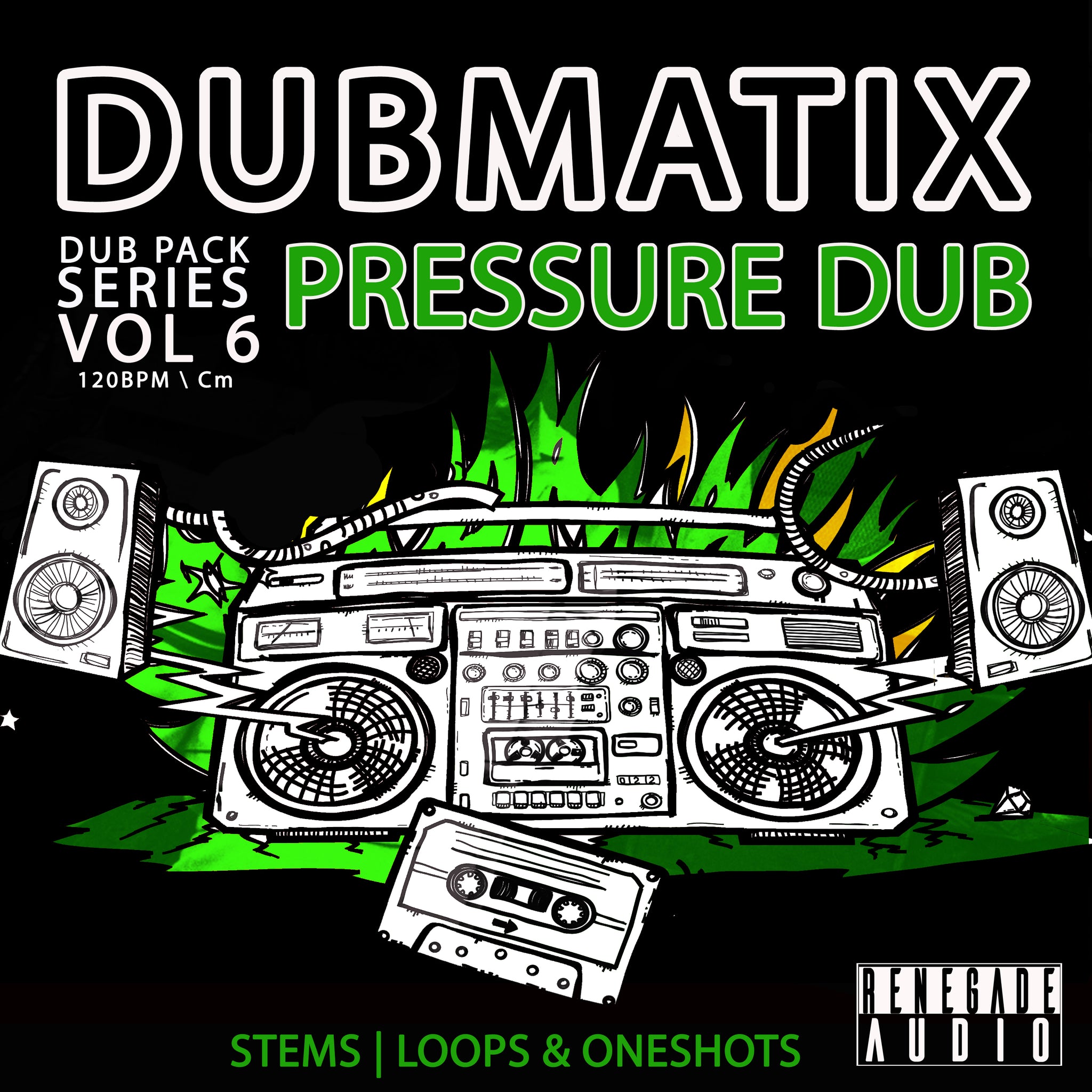 Dub Pack Series Vol 6 - Pressure Dub
Tempo: 120 BPM
Key: Cm
Genre(s) Roots Dub / Reggae
Pack Size: 1.9 GB (31 Song Stems / 8 Group Stems / 60 Loops &amp; 47 Oneshots)